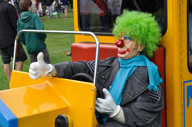 You don't want to be on the road with a bunch of clowns who can't drive.