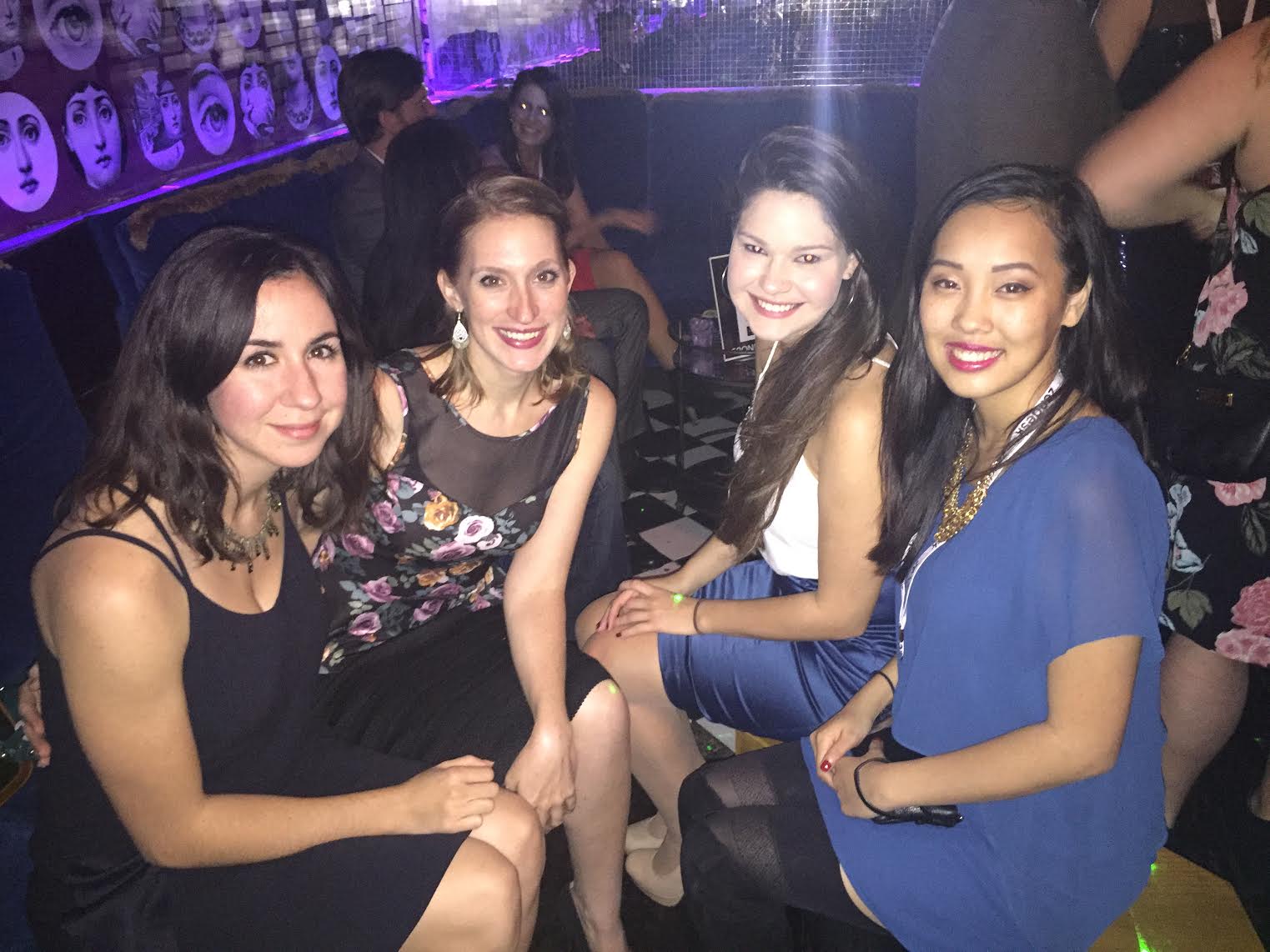 Marcela, Anna, Jaclyn and Nicole enjoy the awards ceremony at the Madison