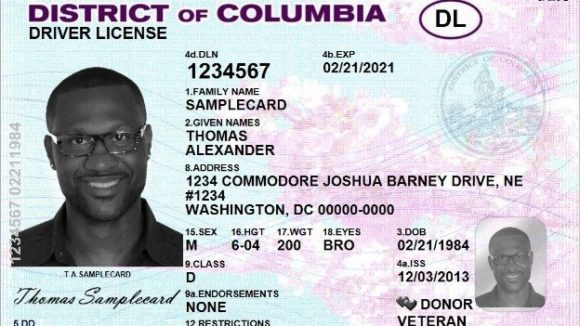 washington dc driver license