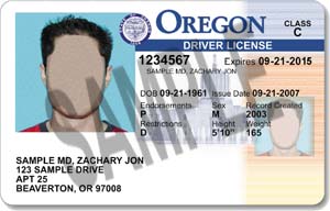 oregon driver license