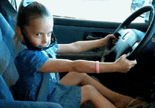 You're gonna look so cool behind the wheel of a car.