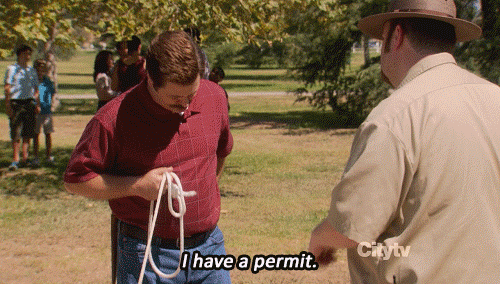 Nick Offerman has a permit