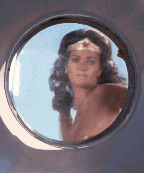 Wonder Woman breaking glass