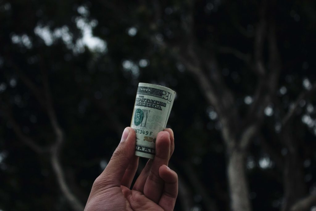 Man holding money